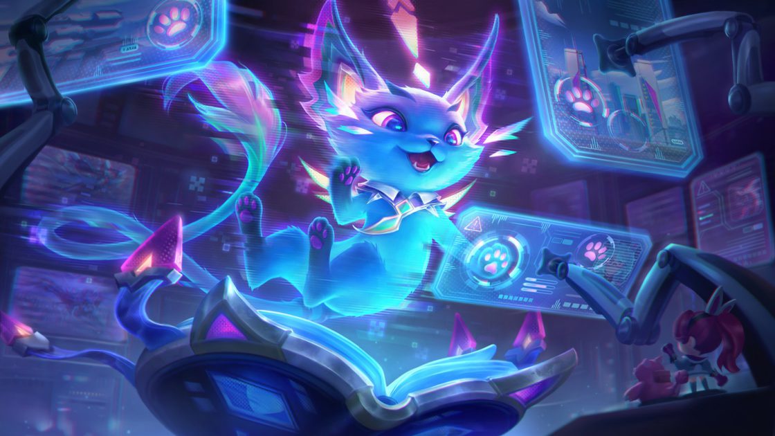 Imagem da nova skin Yuumi Esquadrão Anima no LoL