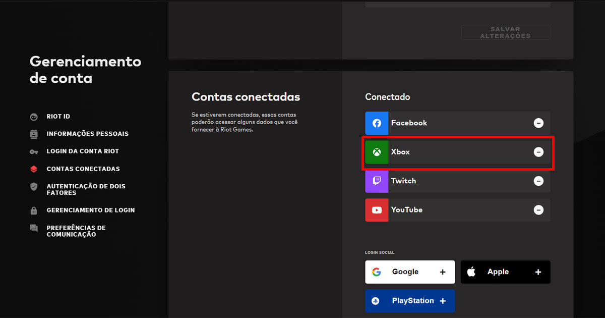 Imagem do tutorial de como desvincular a conta VALORANT do Xbox Game Pass
