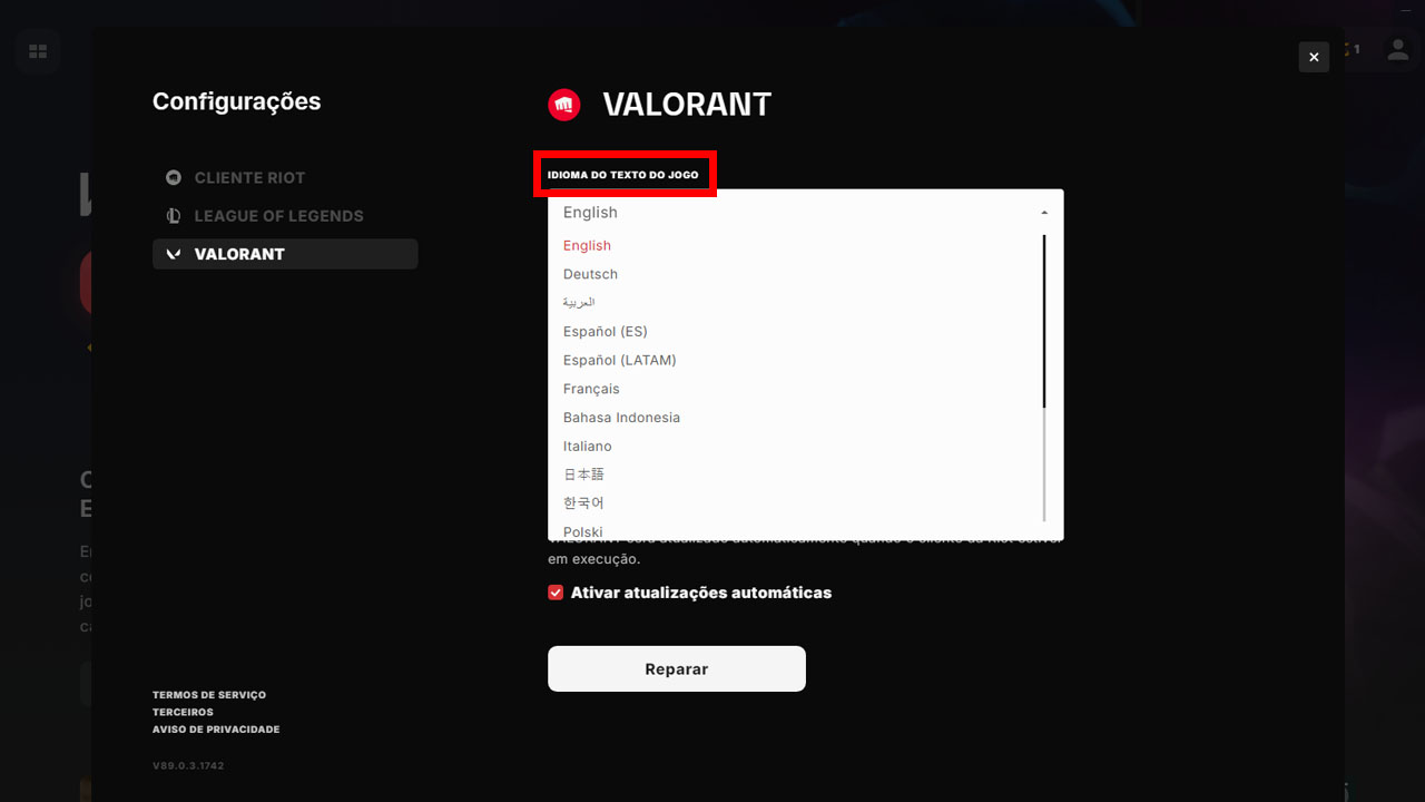 Como Mudar Idioma Do Valorant Em Para Chin S Japon S Ingl S E