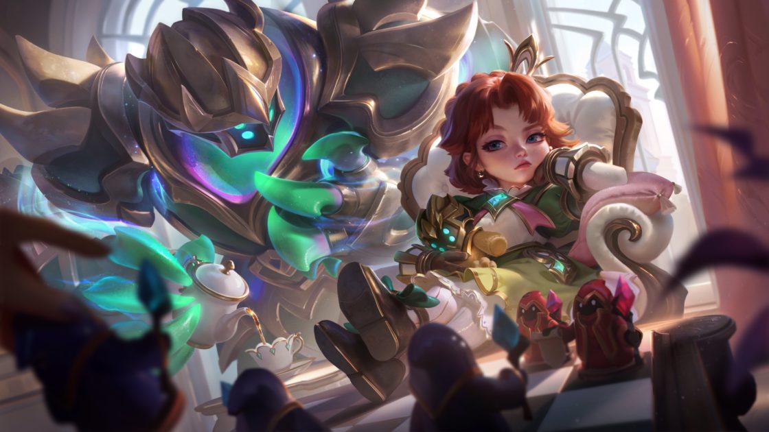 Imagem da nova skin Annie Rainha de Batalha 2024 no LoL