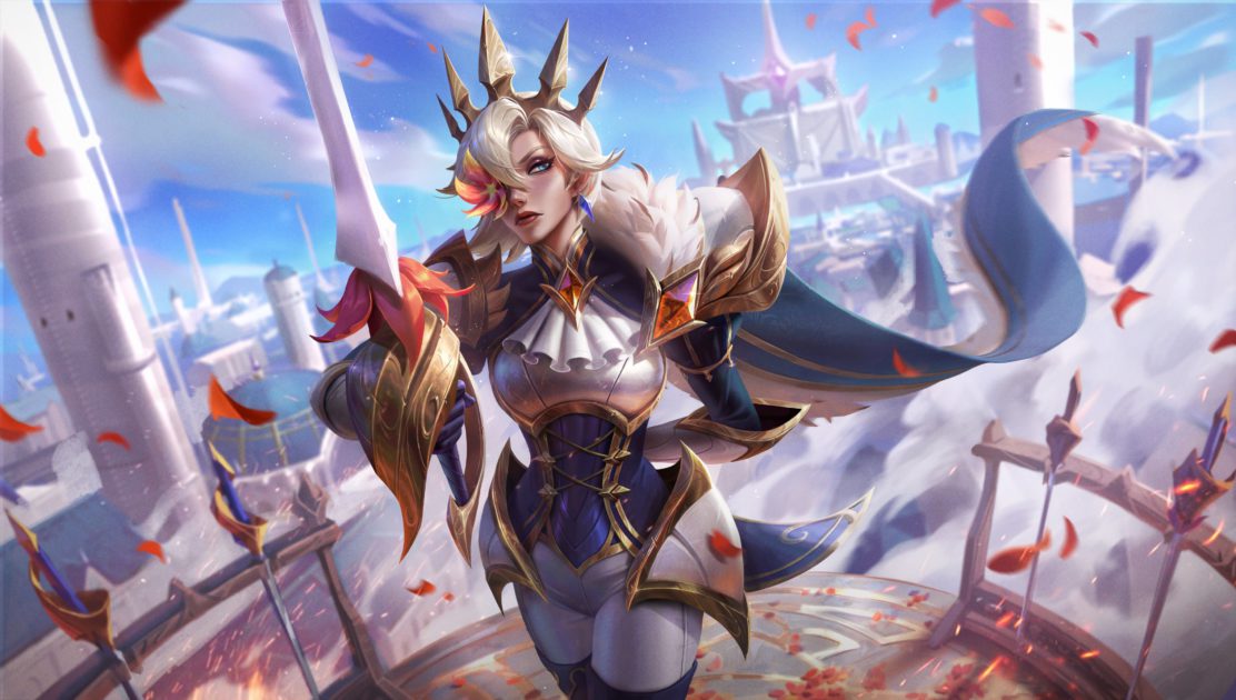 Imagem da nova skin Fiora Rainha de Batalha 2024 no LoL