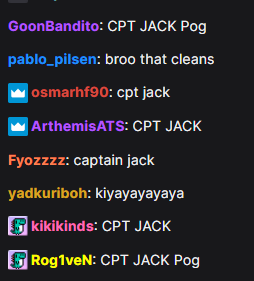 Na foto, o chat gringo da Twitch reagindo a jogada do paiN TitaN