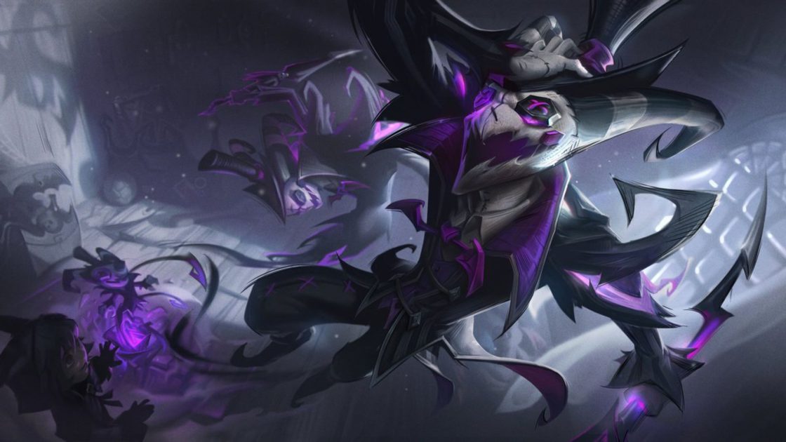 Imagem da skin Shaco Noite Apavorante no LoL