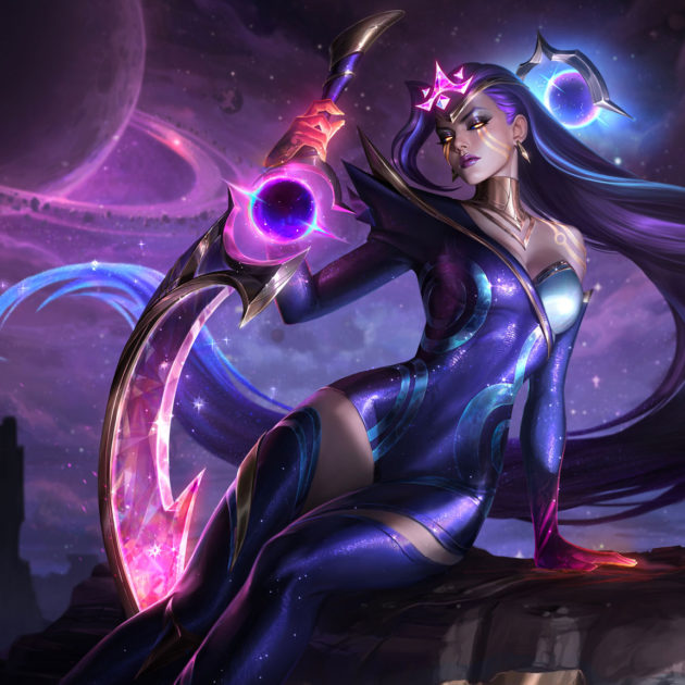 Imagem da nova skin DianaEstrela Negra 2024 no LoL