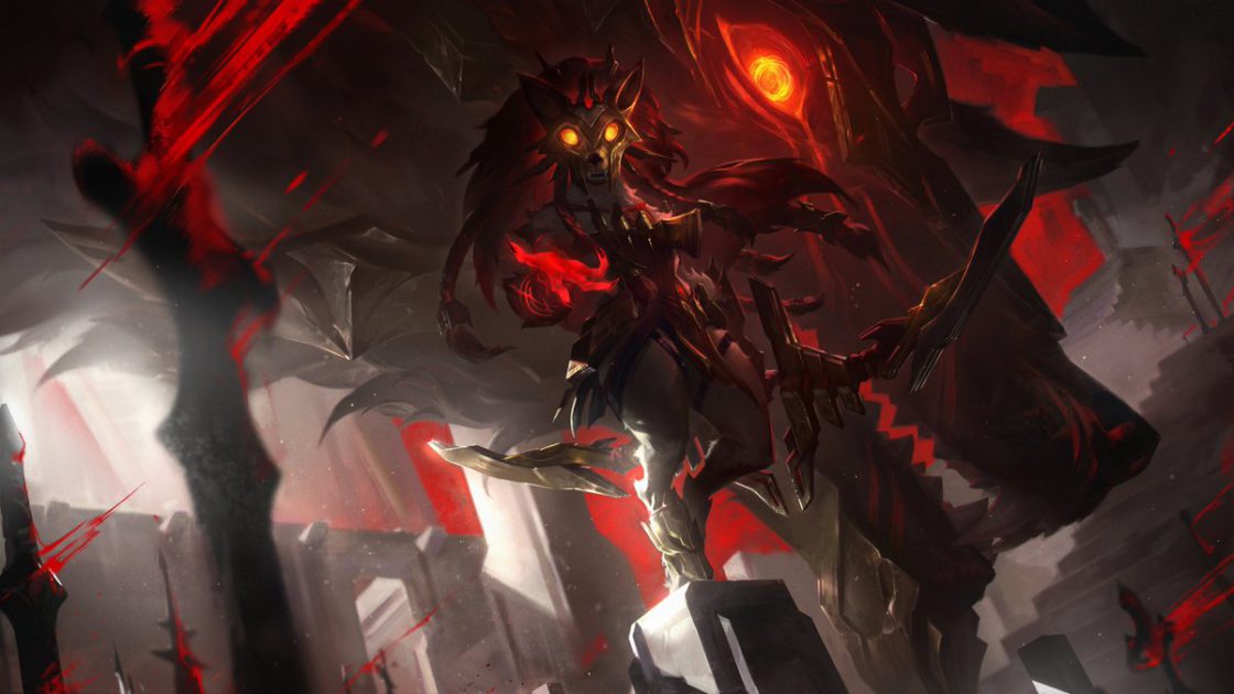 Imagem da skin Kindred Escolhido do Lobo no LoL