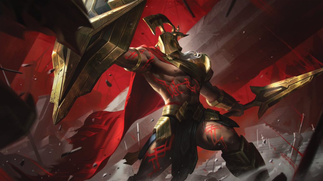 Imagem da skin Pantheon Escolhido do Lobo no LoL