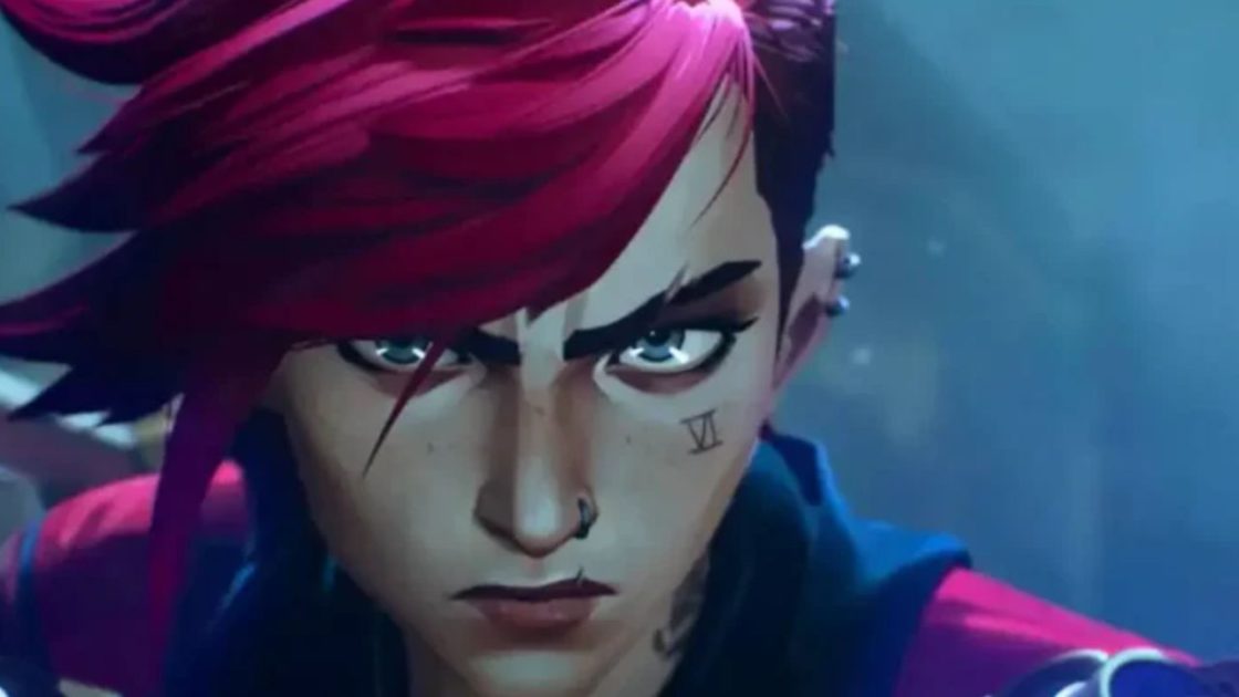 Na foto, a cor Powder Blue, a cor dos olhos da Vi que faz referência a Jinx