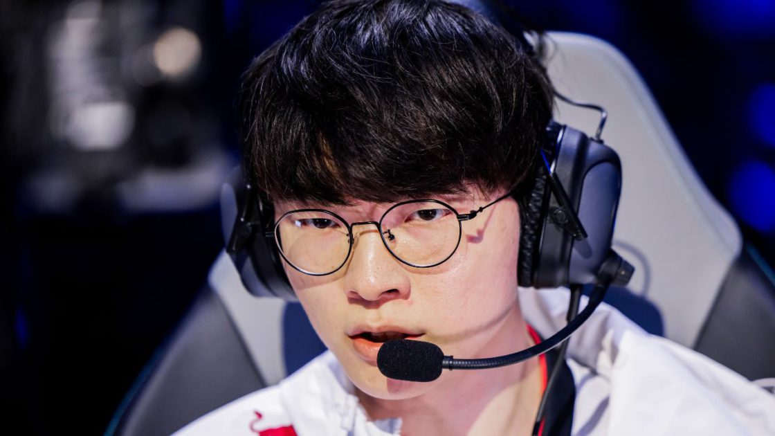 Imagem do jogador T1 Faker no Worlds 2024