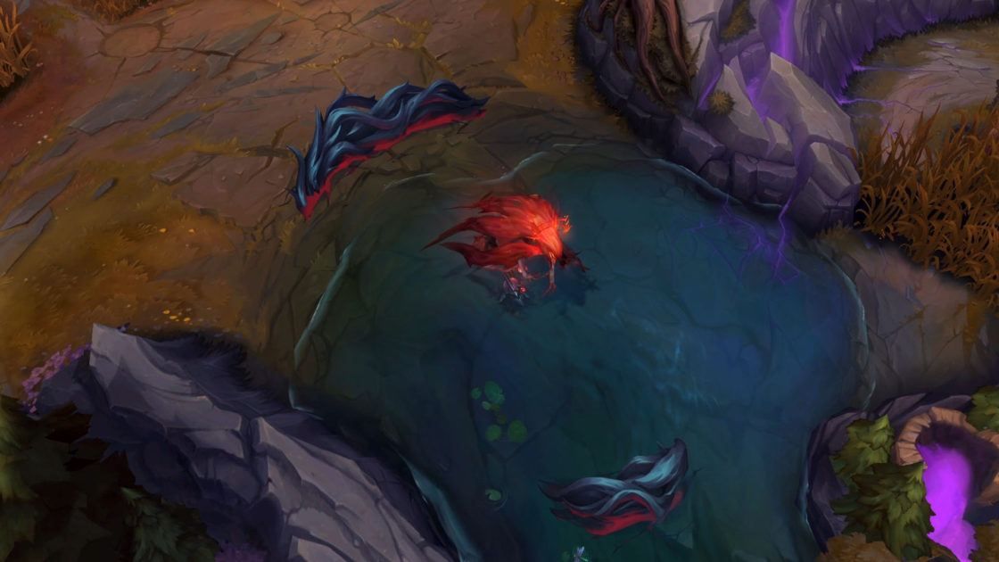 Imagem que mostra o novo monstro Atakhan no LEague of Legends para a Temporada 2025