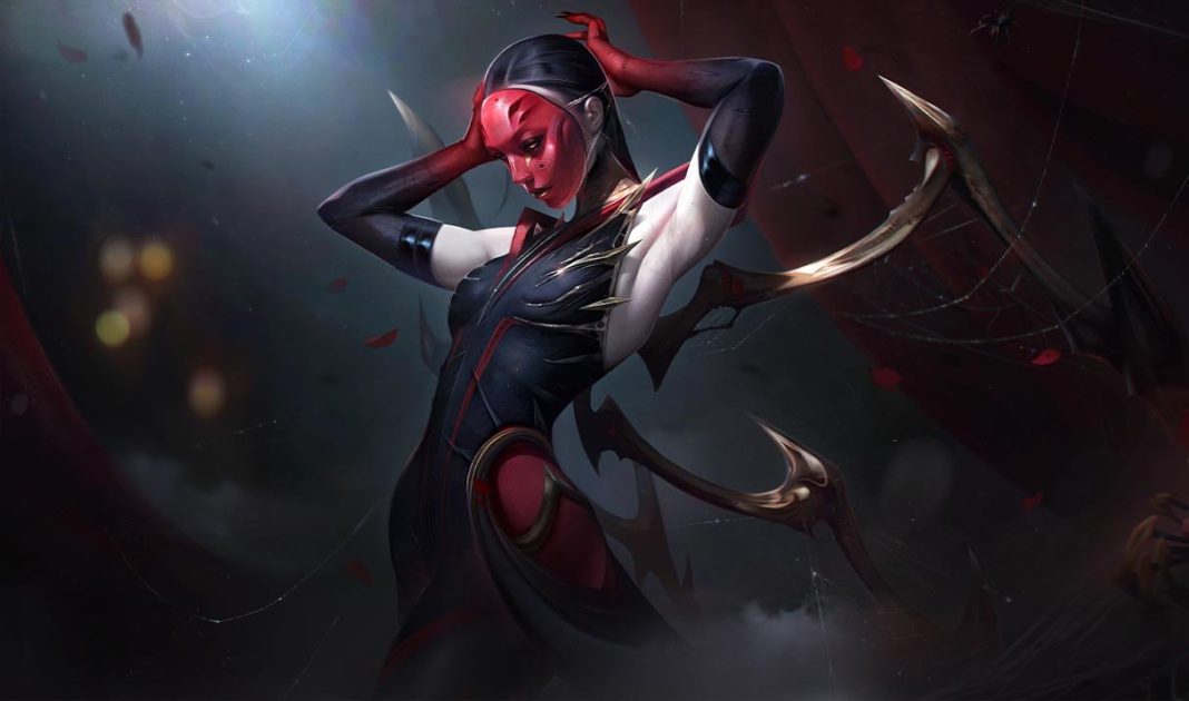 Na imagem, a arte da skin Elise Baile da Rosa Negra