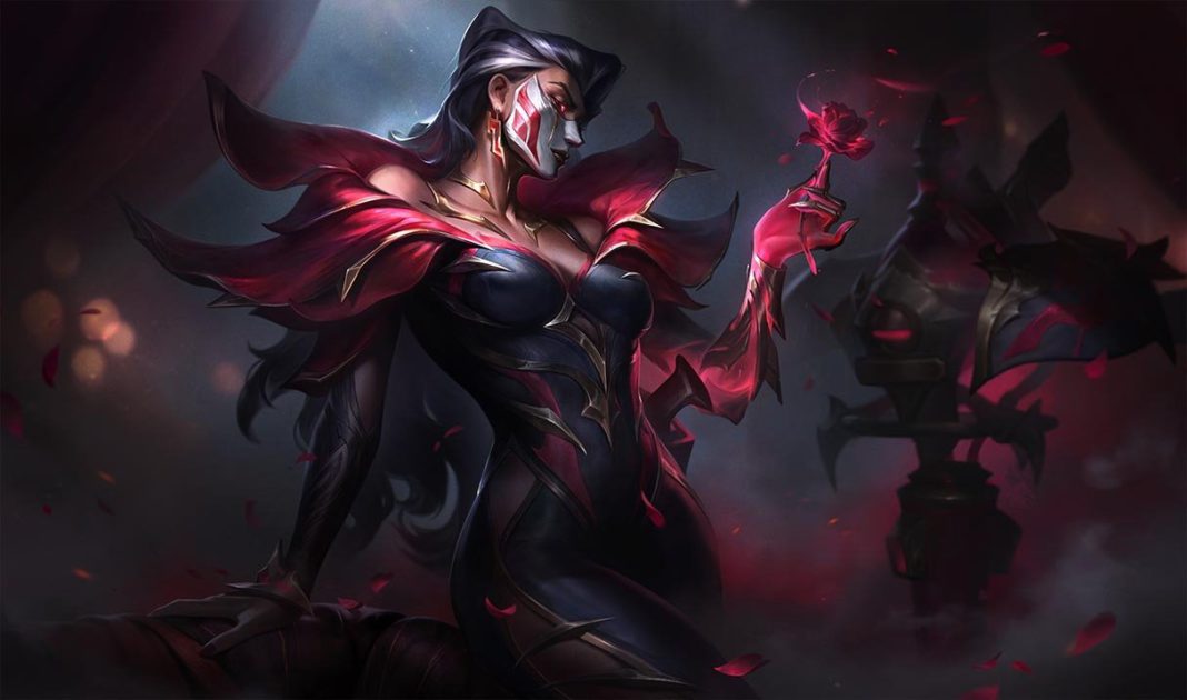 Na imagem, a arte da skin Renata Glasc Baile da Rosa Negra 