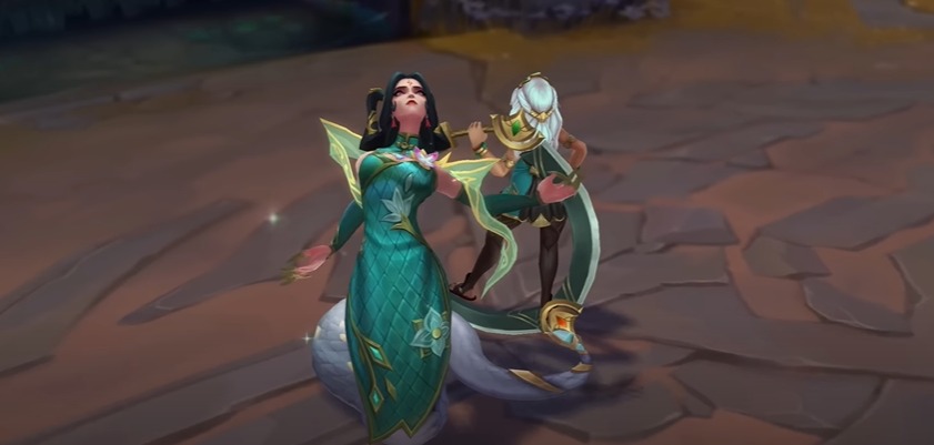 Na foto, a nova skin prestígio da Cassiopeia