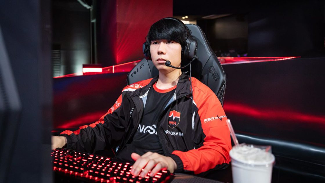 Na foto, o suporte da Nongshin Red Force na LCK 2025: Lehends