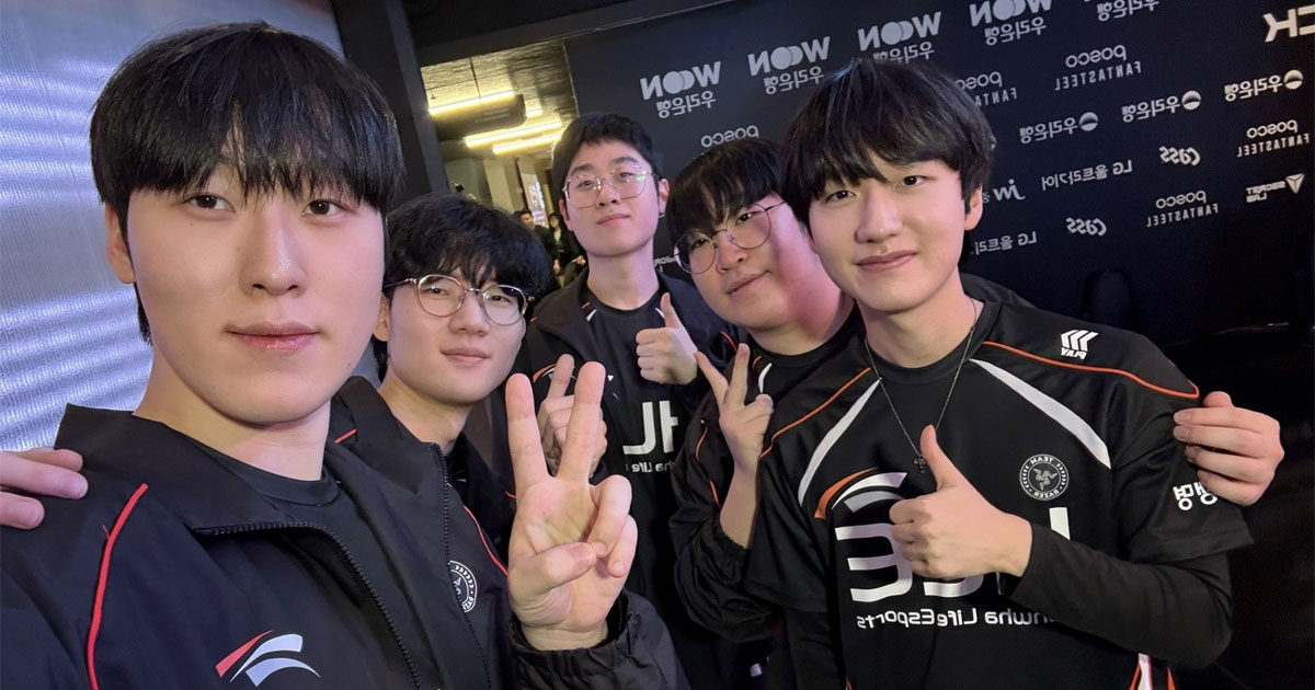 Imagem do time da Hanwha Life na LCK 2025