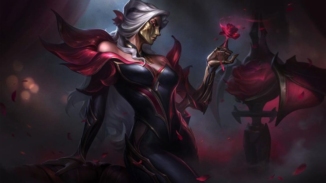Na imagem, a arte da skin Renata Glasc Baile da Rosa Negra