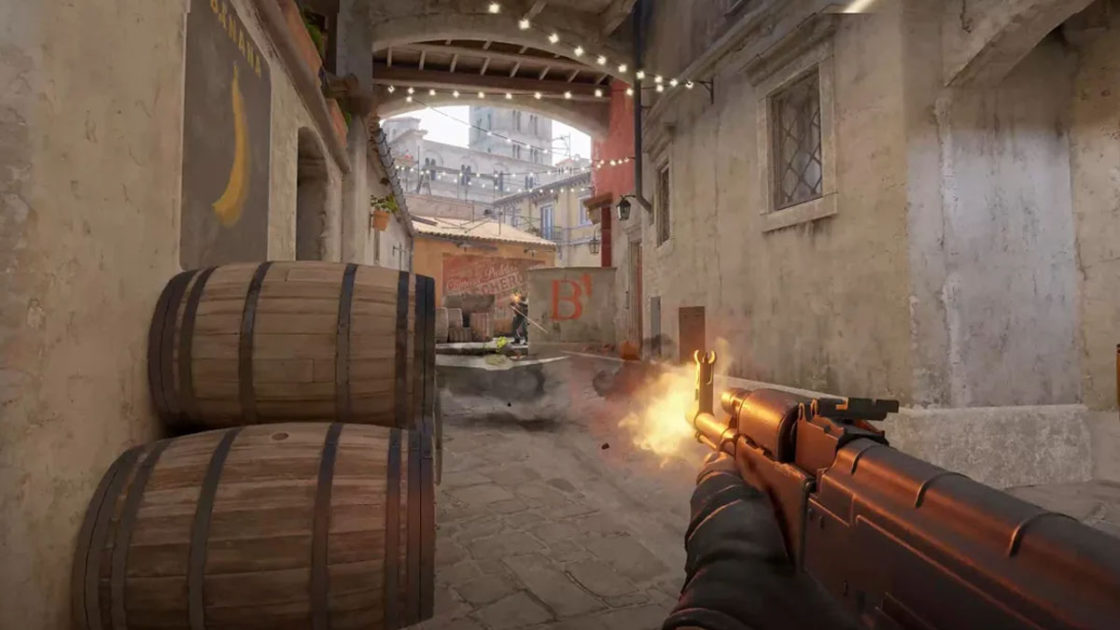 Imagem qeu ilustra o recoil de armas no CS2