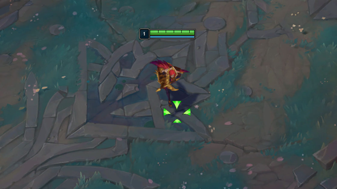 Imagem de um personagem se movimentando no LoL