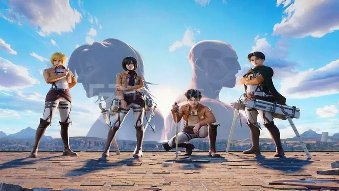 Imagem do PUBG Mobile e Attack on Titan