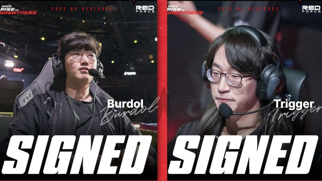 Foto do anúncio de Trigger e Burdol pela Nongshim RedForce.