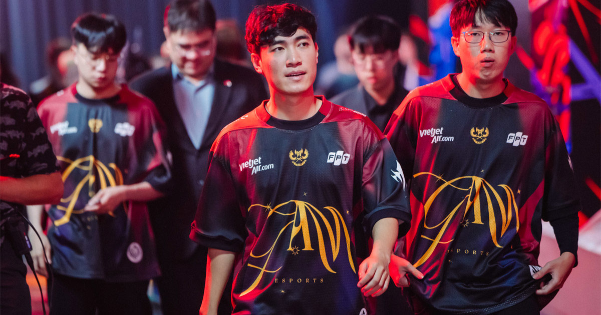 Imagem do time da GAM no MSI 2025, com foco no jogador Levi