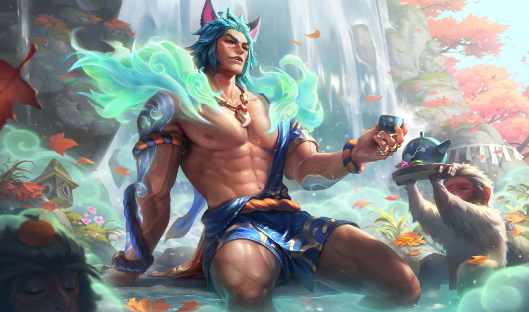 Na foto, a skin Sett Termas do Florescer Espiritual 2025 de Prestígio