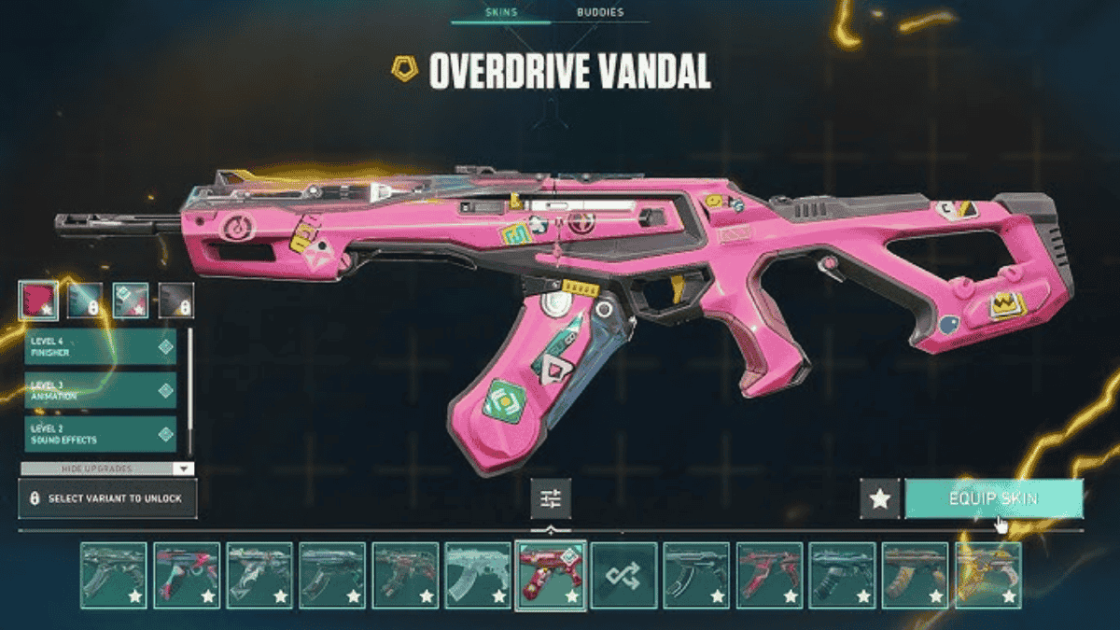 A Vandal Sobrecarga é uma das melhores skins da Vandal no Valorant.
