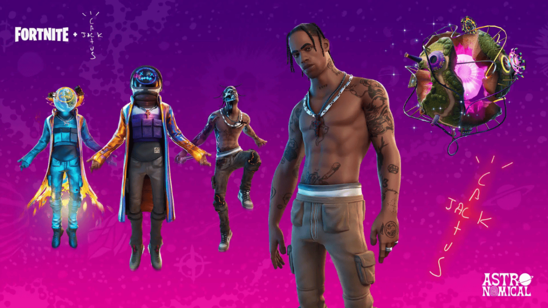 Imagem da skin Travis Scott e Astro Jack.