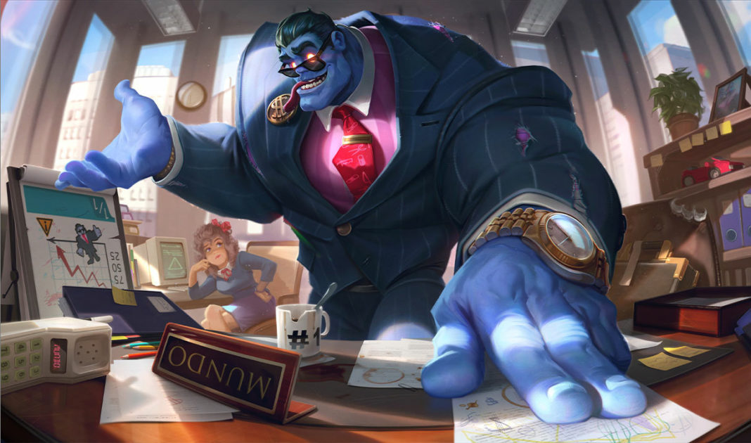 Imagem de uma das skins do campeão Dr.Mundo no LoL