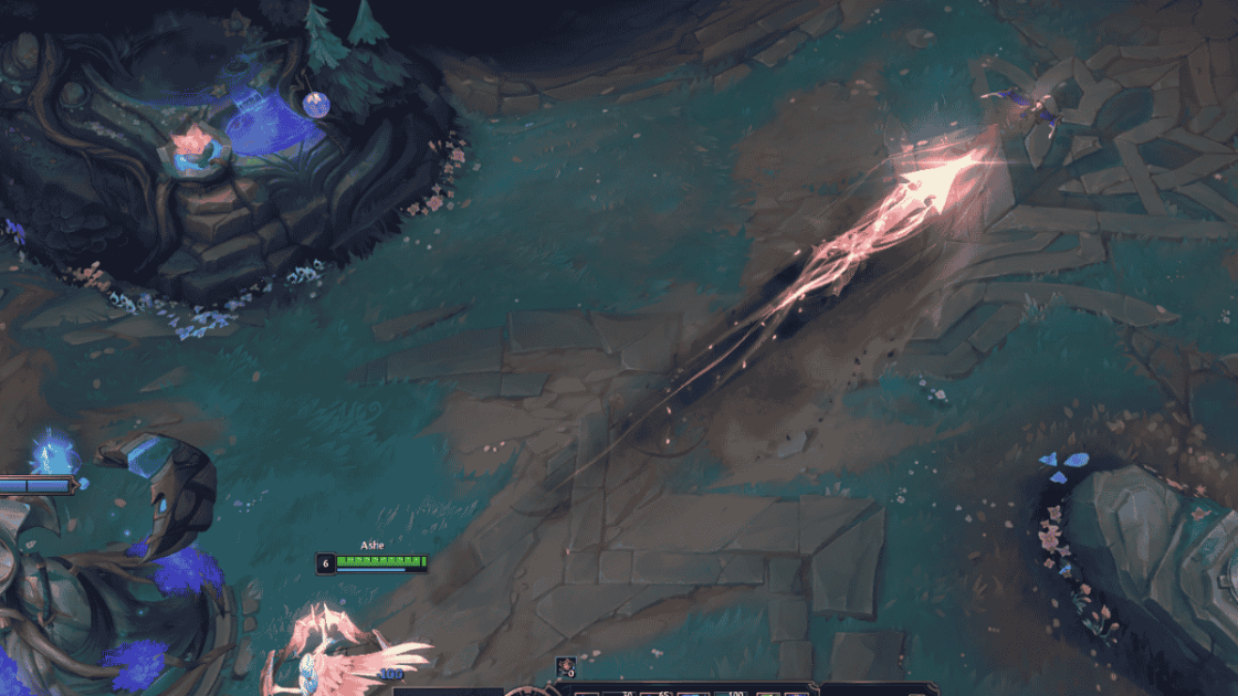 Imagem da Ult da Ashe, um dos maiores CCs do LoL;