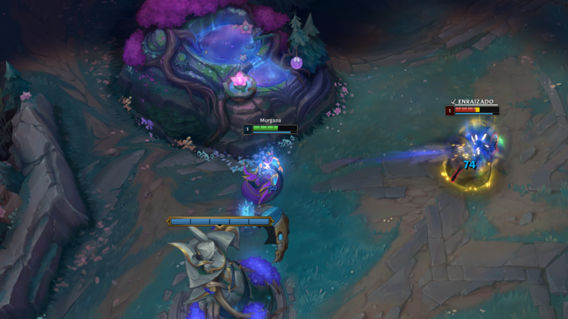 Imagem do Q da Morgana, um dos maiores CCs do LoL.