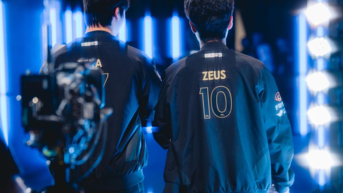 Imagem do jogador Zeus no Worlds 2025