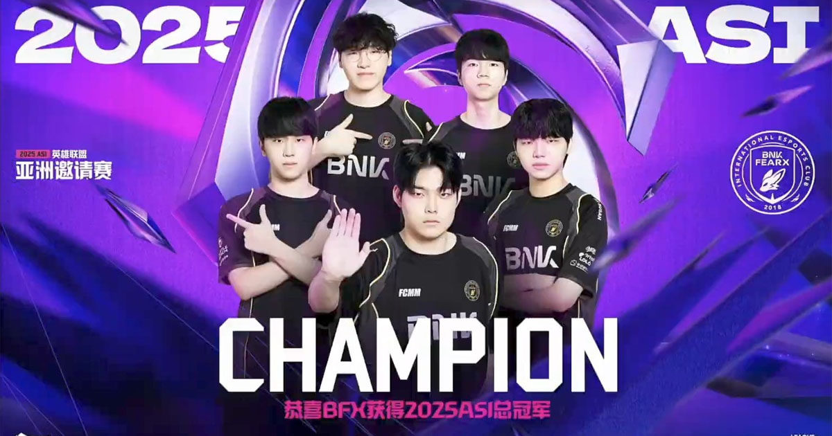 Imagem promocional para ilustrar a BFX campeã do Asia Invitational 2025