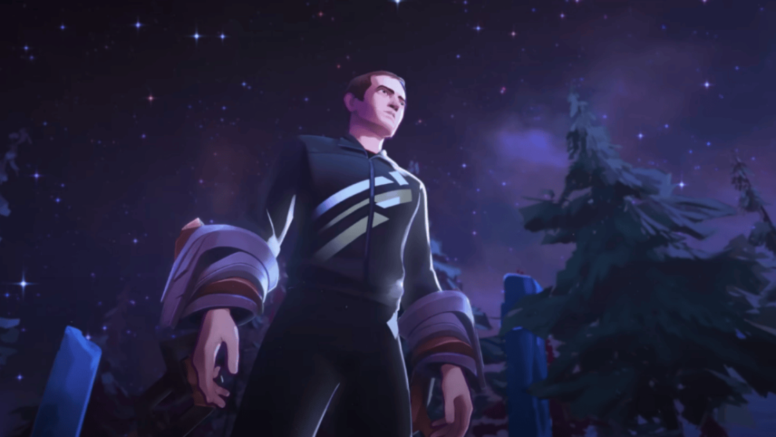 Imagem do jogador Caps no videoclipe da música Sacrifice, tema do Worlds 2025