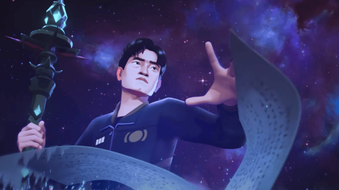 Imagem do jogador Levi no videoclipe da música Sacrifice, tema do Worlds 2025