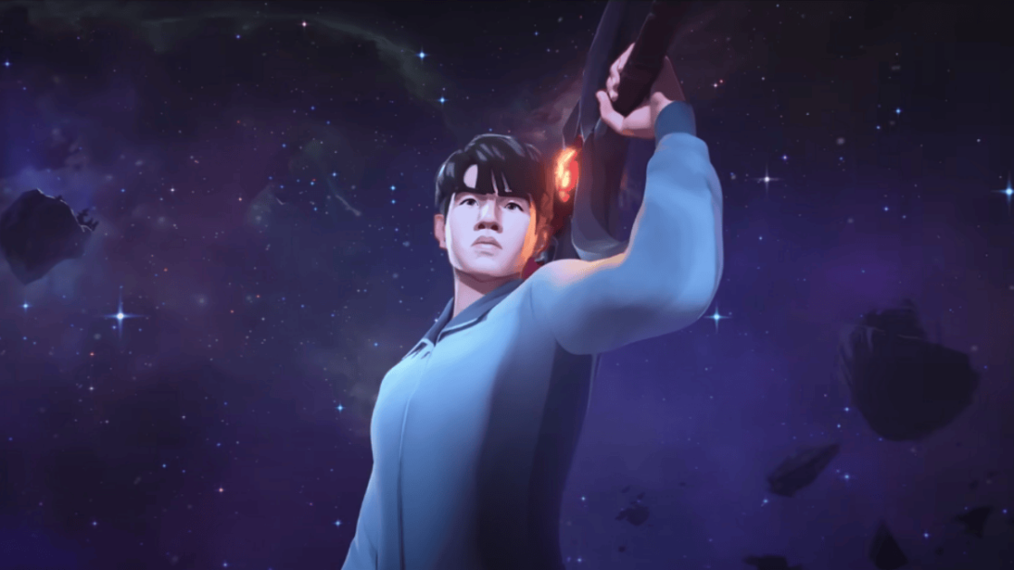 Imagem do jogador TheShy no videoclipe da música Sacrifice, tema do Worlds 2025