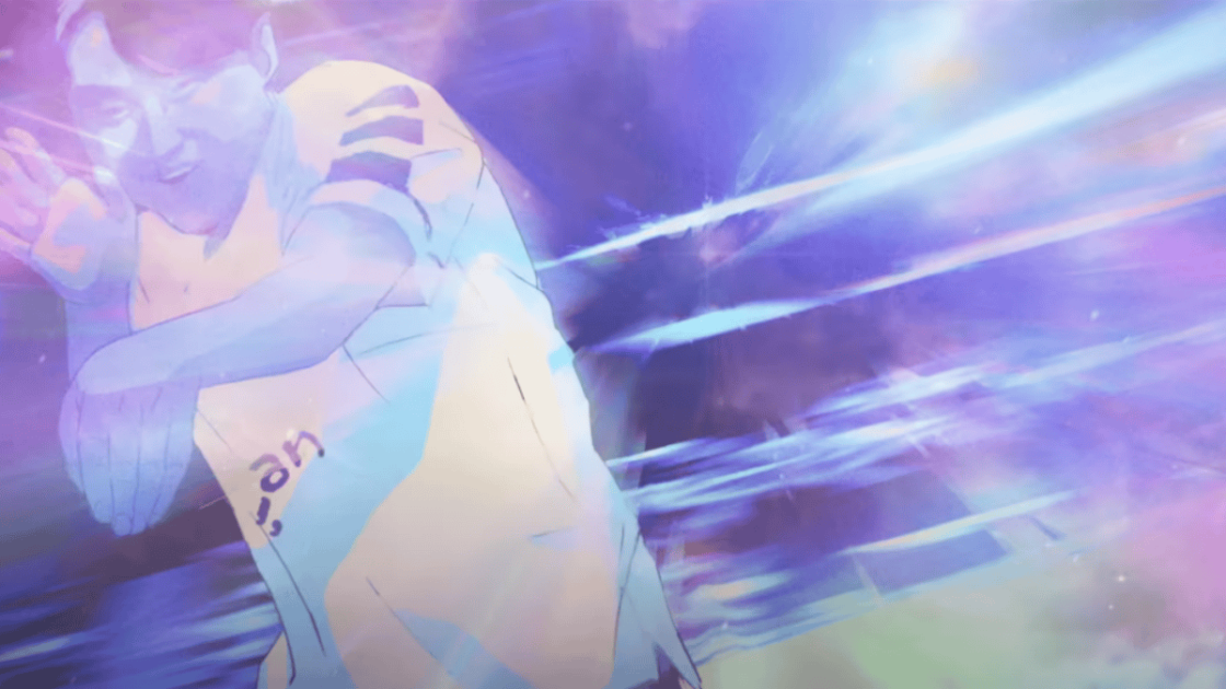 Imagem do jogador Pyosik no videoclipe da música Sacrifice, tema do Worlds 2025