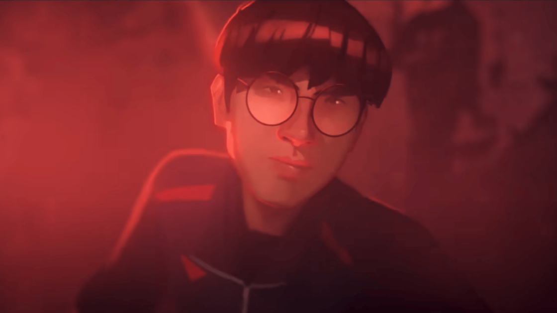 Imagem do jogador Ruler no videoclipe da música Sacrifice, tema do Worlds 2025