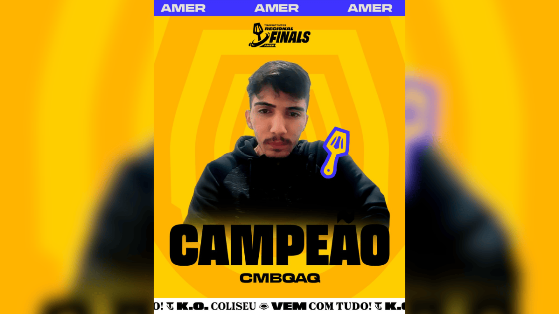 Foto de cmb9, campeão das Américas de TFT.