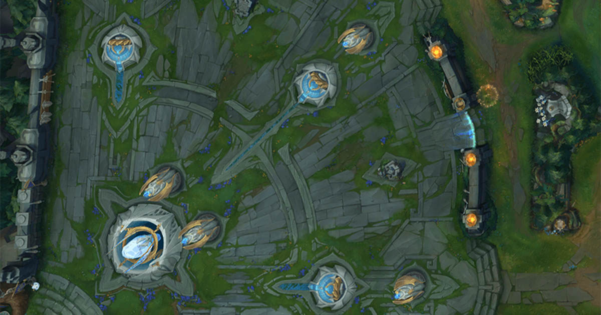 Imagem do novo mapa Demaciano do LoL