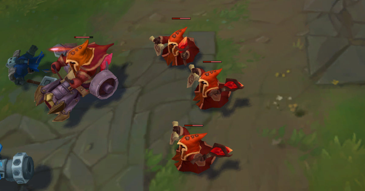 Ilustração do indicador de assistência de Last Hit em lane