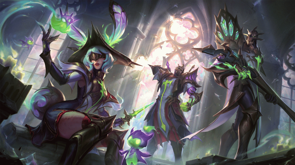 Arte das skins Pacto Quebrado no League of Legends