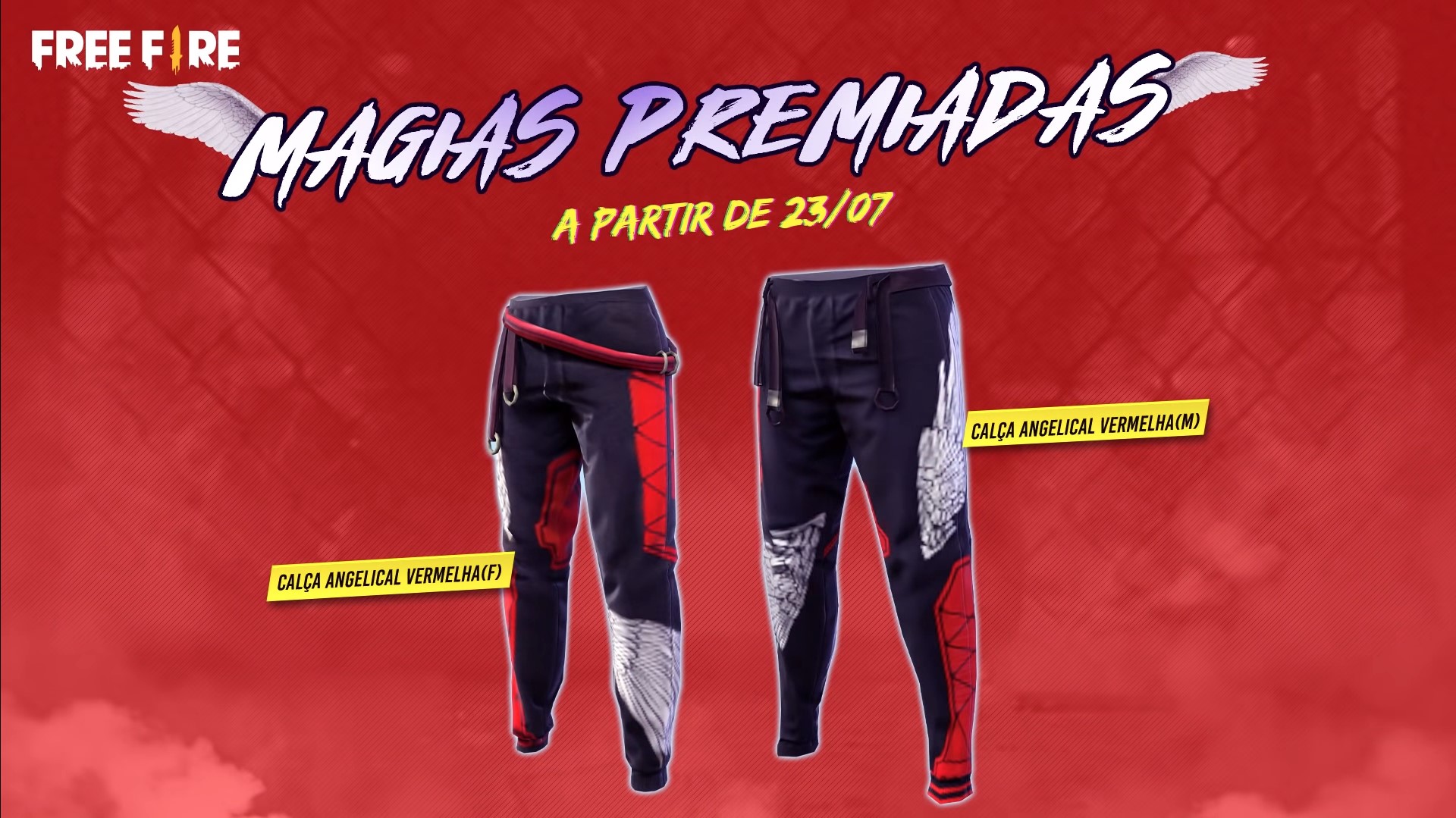 Códigos da Calça Angelical no Free Fire