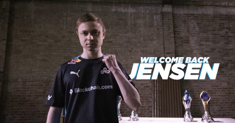Image of Jensen in his announcement back to Cloud9