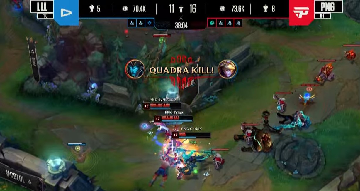 Image of Quadrakill of Wheat in paiN vs LOUD game during CBLOL 2022