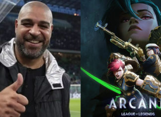 Arcane: Adriano Imperador publica stories assistindo à série de LoL